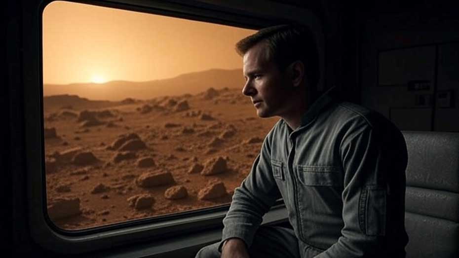 Science fiction novel - a man on Mars.